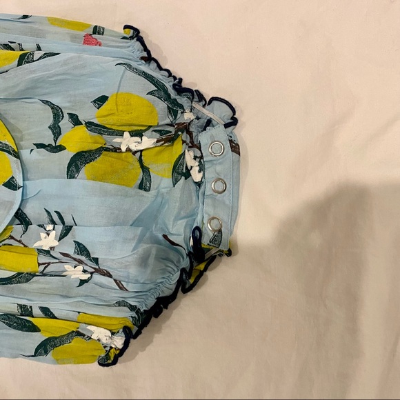 NWOT Pink chicken Lemon Bubble Romper, size 3-6 mos - Picture 6 of 7